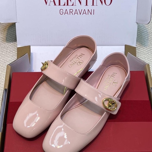 Valentino Blush Pink Mary Jane Flats - Picture 5 of 6